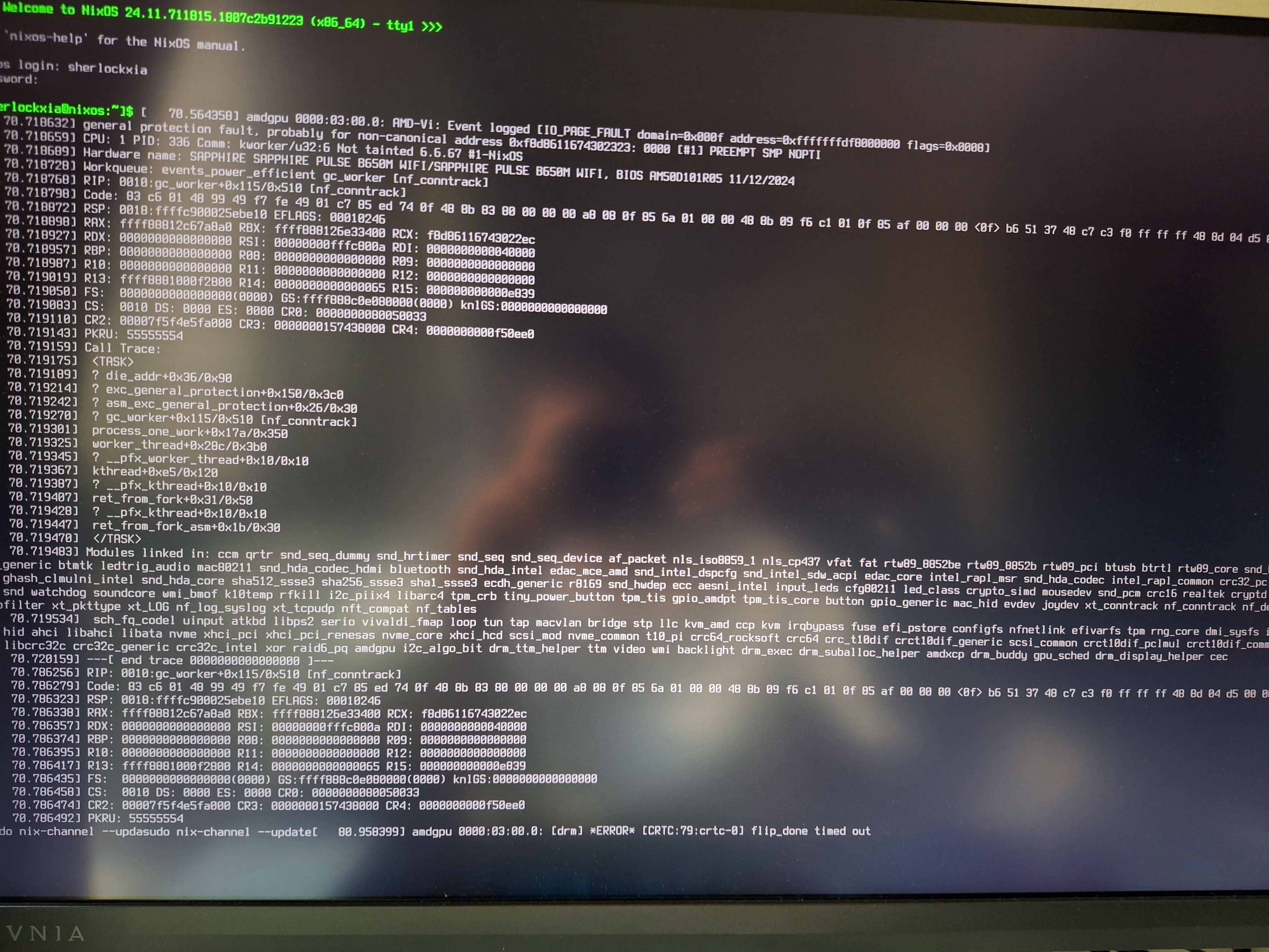 Help, NixOS Kde plasma 6 kept crashing and freezing even in