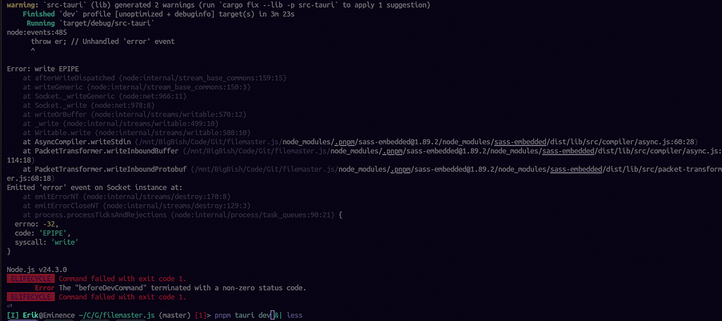 Error running Nodejs projects that depend on the `sass-embedded` npm ...
