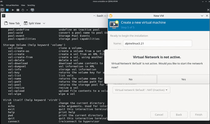 Virtual Network is not active
