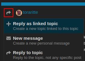 How to reply to a linked topic
